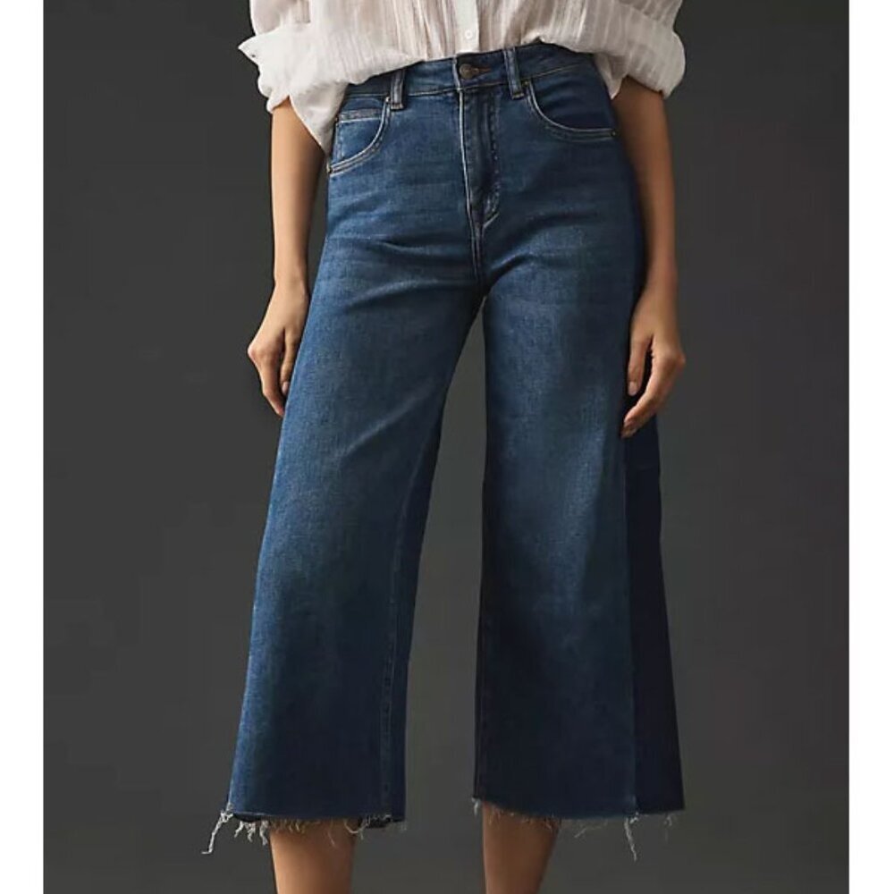 Joie Porter High-Rise Wide-Leg Crop Jeans